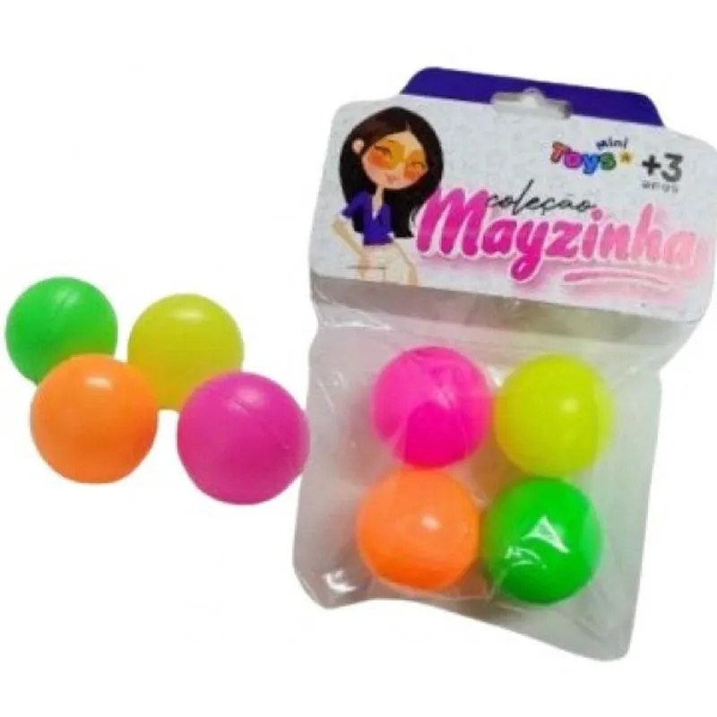 Bola Ping Pong com4 Mini Toys