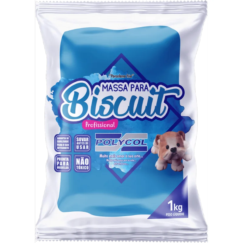 MASSA BISCUIT 1KG POLYCOL AZUL CELESTE 029