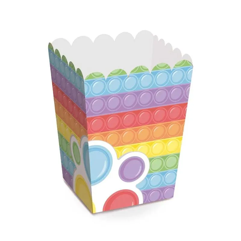 Caixa para Pipoca de Papel Cromus Fidget Toys com 10 Unidades