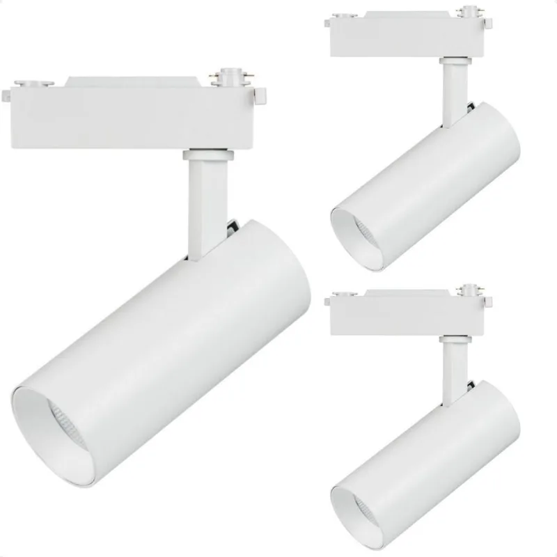 Kit 3 Spot Led Mr16 Para Trilho Eletrificado Branco 110/220v 6500k Frio