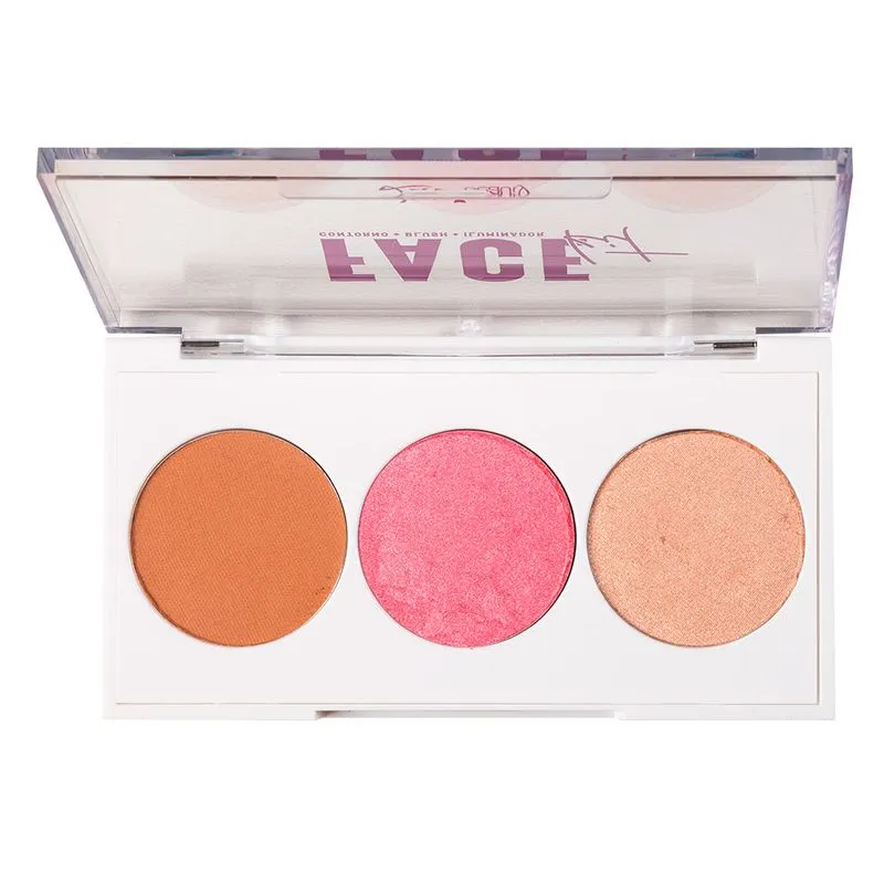 Paleta de Blush e Iluminador Luv Beauty - Face kit 1Un