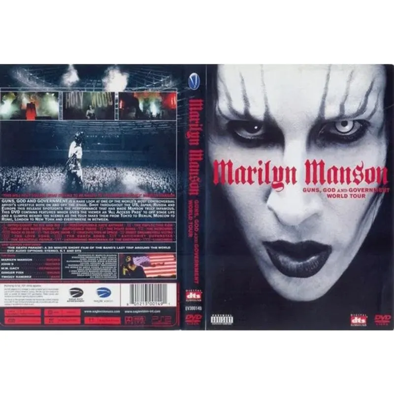 Marlyn manson guns god and government world tour dvd original lacrado