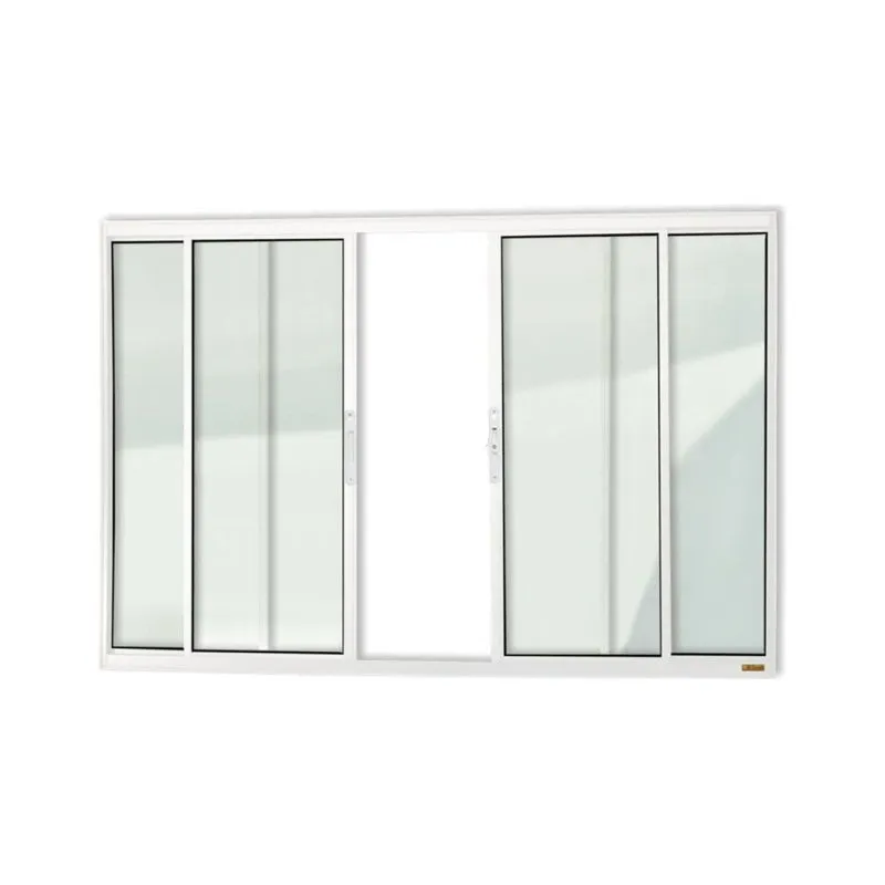 Janela Confort 4 Folhas Vidro Liso 100cm X 100cm Brimak Branco Branco