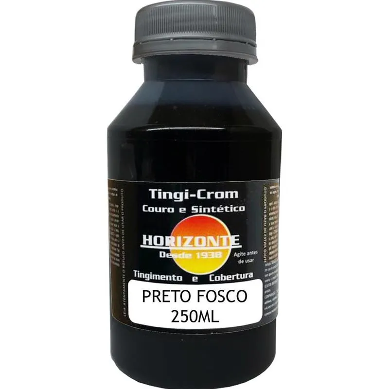 Tinta Restaura Couro Preto Fosco 250ml - Horizonte