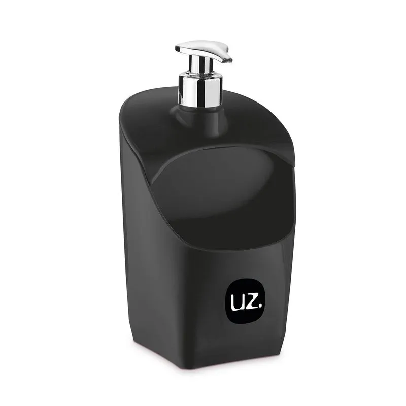 Porta Detergente Com Suporte Para Esponja Plástico Uz Preto