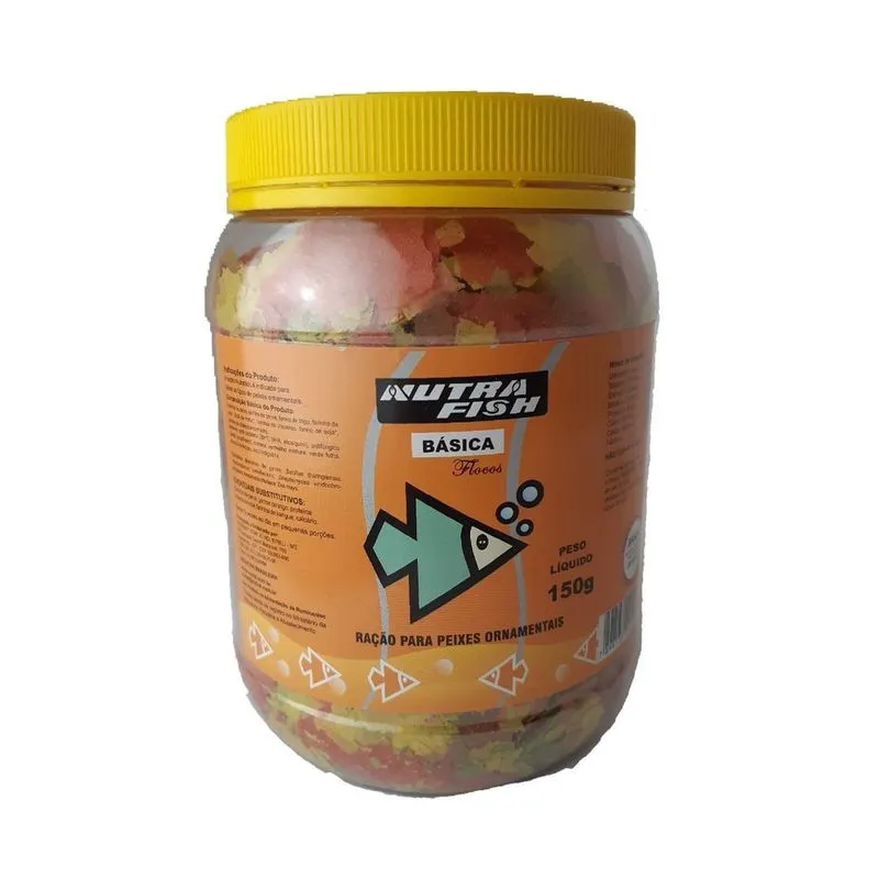 Ração Flocos Nutrafish 150g para Peixes Ornamentais