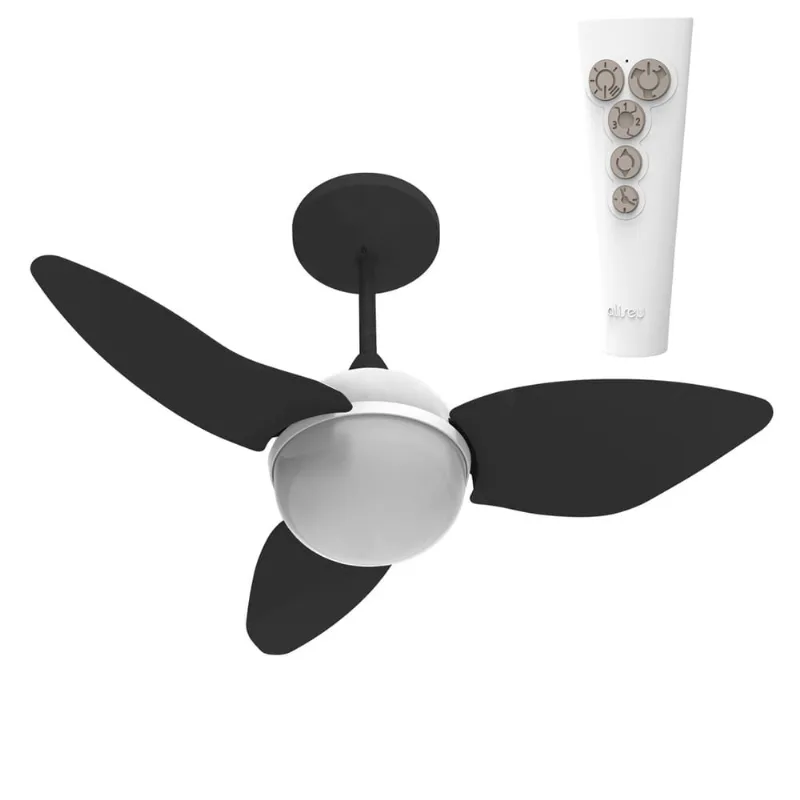 Ventilador teto aliseu smart preto controle remoto