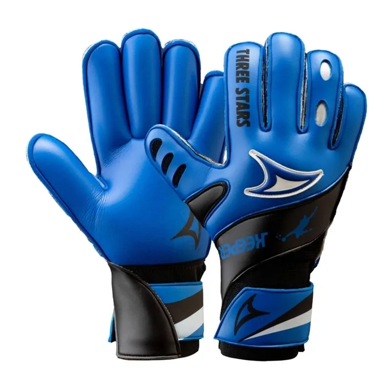 Luva de Goleiro Juvenil Three Stars Keeper Palma Azul 7