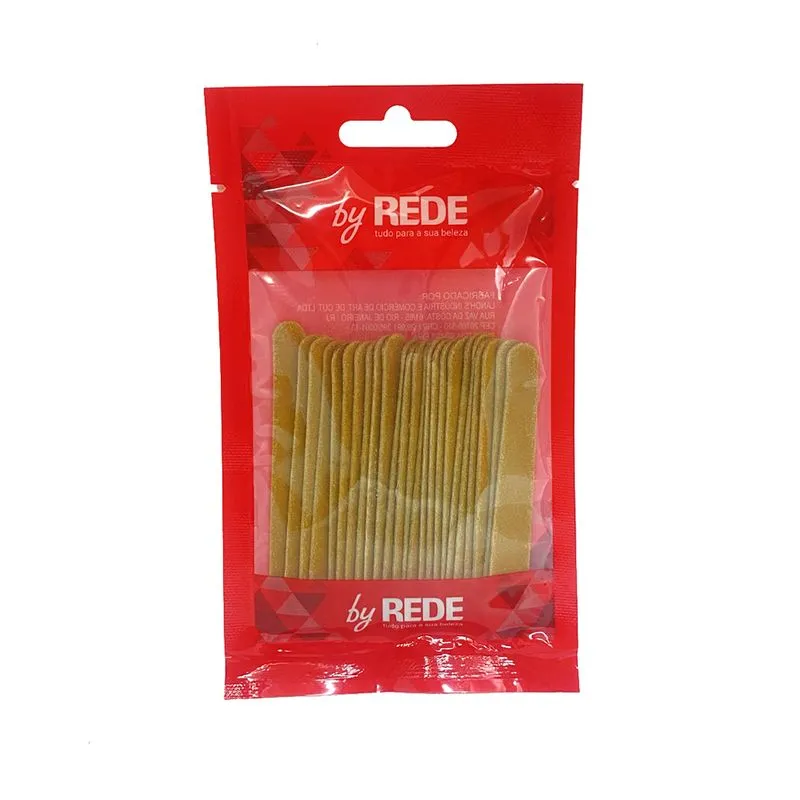 Lixa Para Manicure By Rede Mini Mostarda 9cm Com 24 Unidades