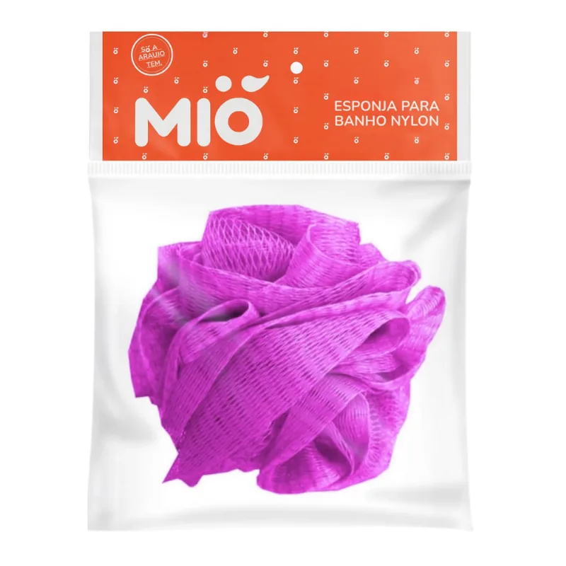 Esponja de Banho Nylon Mió Cores Sortidas 1 Unidade