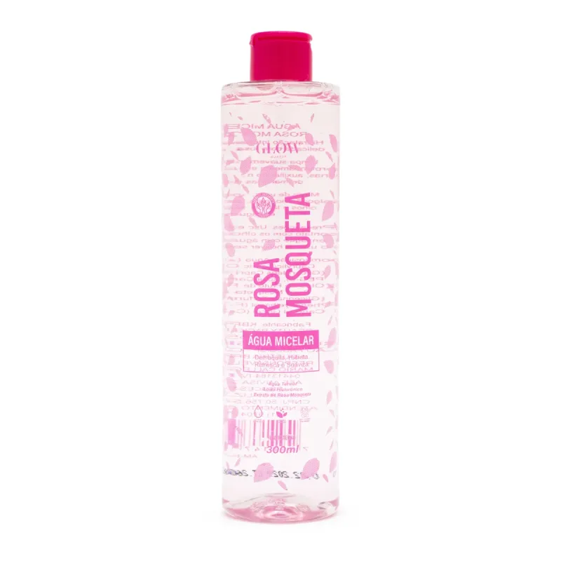Água Micelar Rosa Mosqueta 300ml Glow Makeup