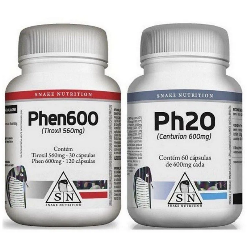 Kit Definição Muscular Phen600 + Ph20 Snake Nutrition
