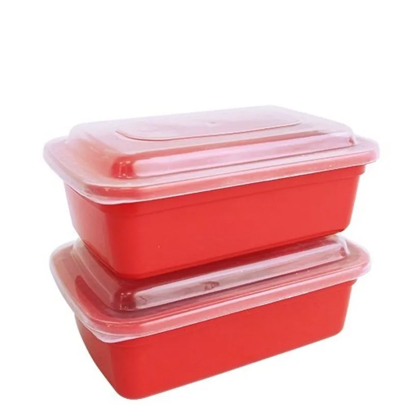 Jogo de potes retangular 2 peças 750ml