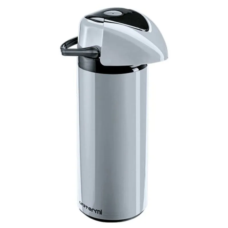 Garrafa térmica de plástico com ampola de vidro 1 litro Cinza