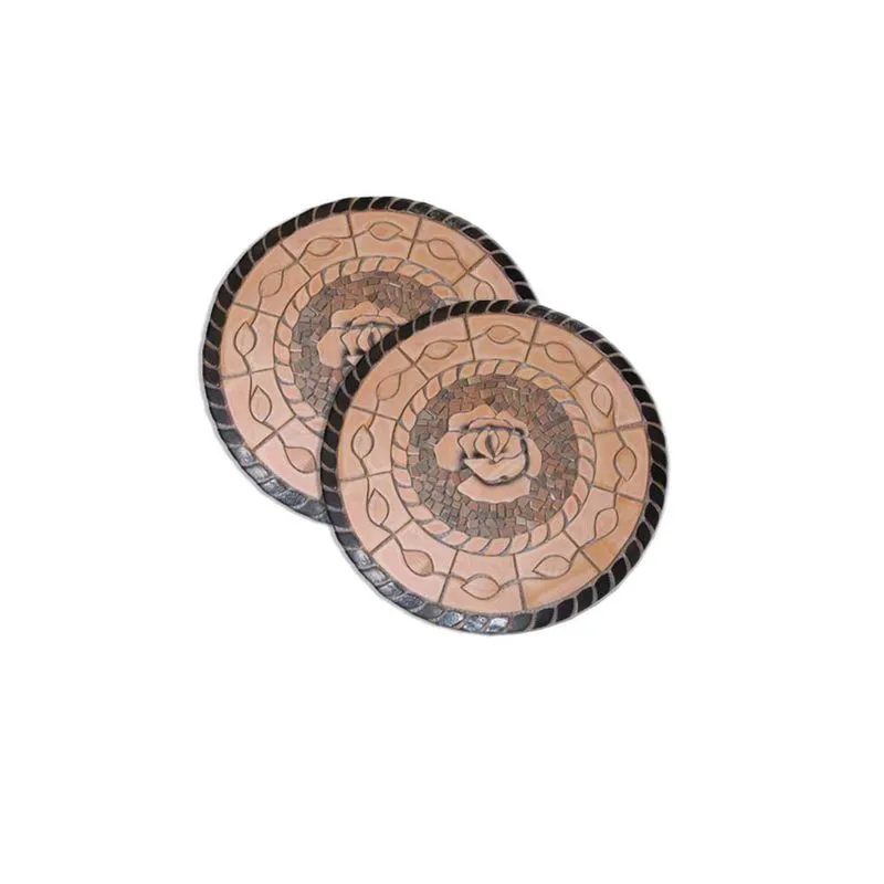 Pastilha de cotto Rosone Flor terracota 58,5x51cm Fênix