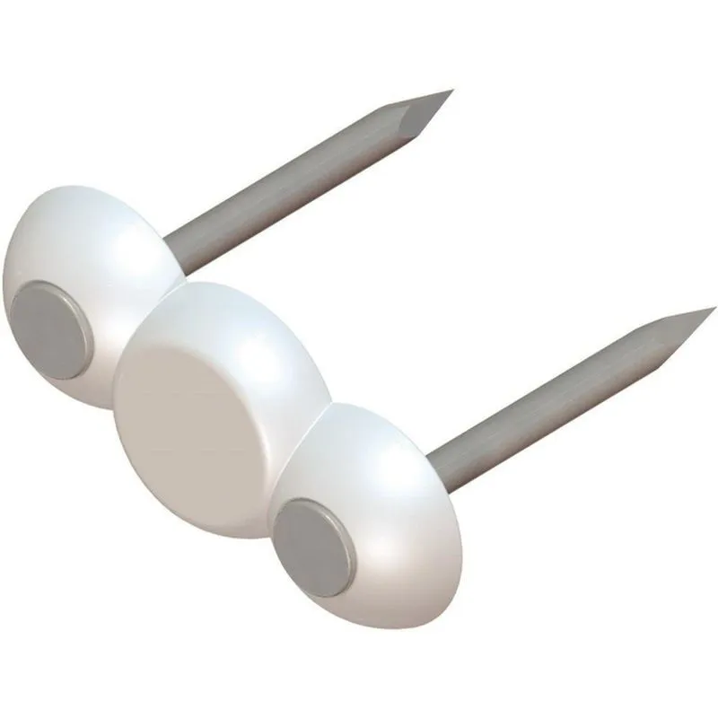 Fixa Fio Miguelão Plastin 0,5 A 2,5mm 30 Peças Branco