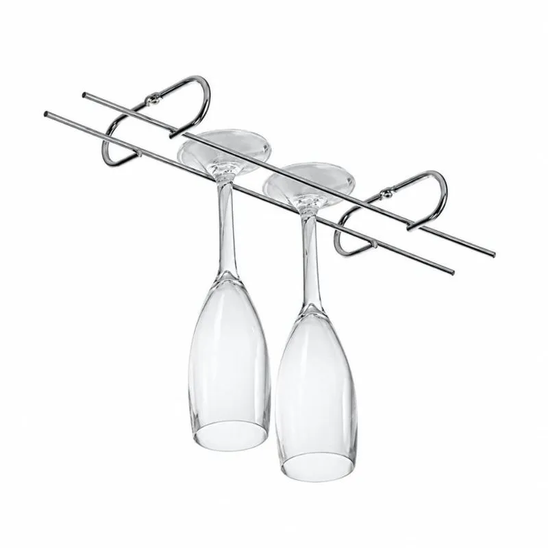 Suporte para Taças 25cm Modelo Reto Gisele Cromado Schmitt Organizador Suspenso