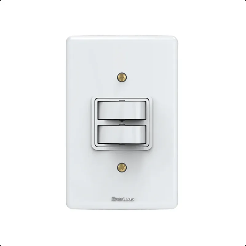 CONJUNTO INTERRUPTOR ENERBRAS 2 TECLAS SIMPLES ARTIS - BRANCO na Eletro Paulista