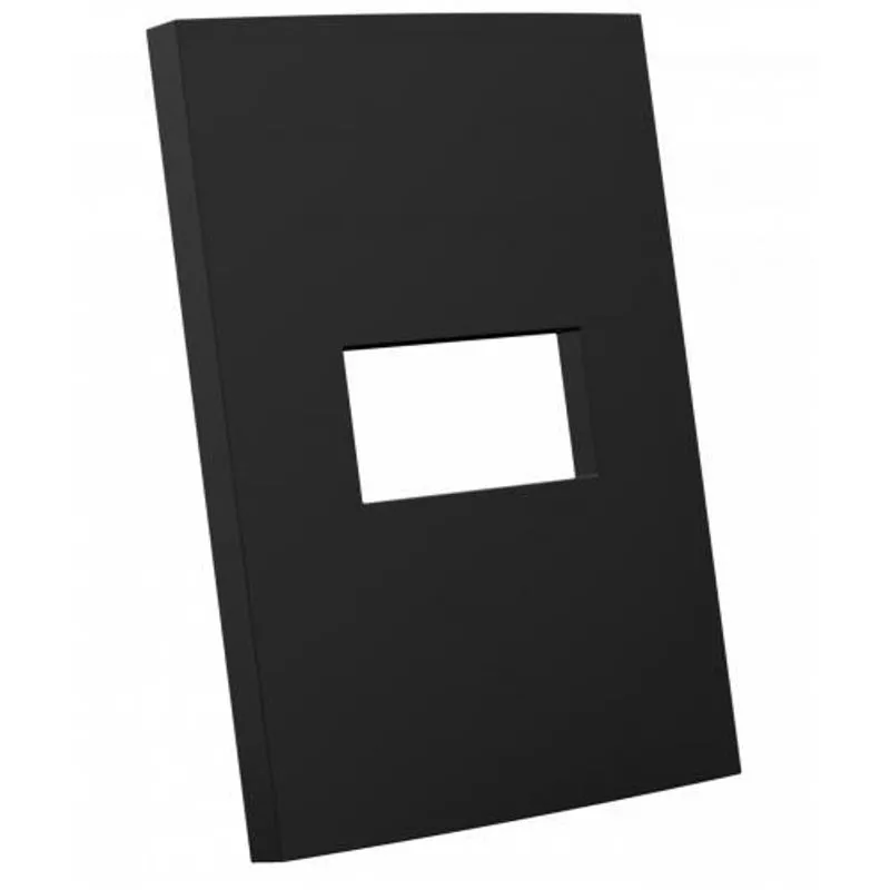 Placa Para 1 Modulo Horizontal Suporte 4x2 Preto Ed5311-e4/p