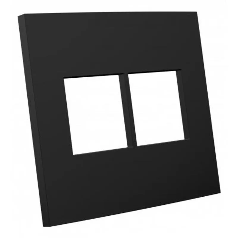 Placa 4x4 Para 4 Modulos Juntos Suporte Preto Ed5312-e5/p