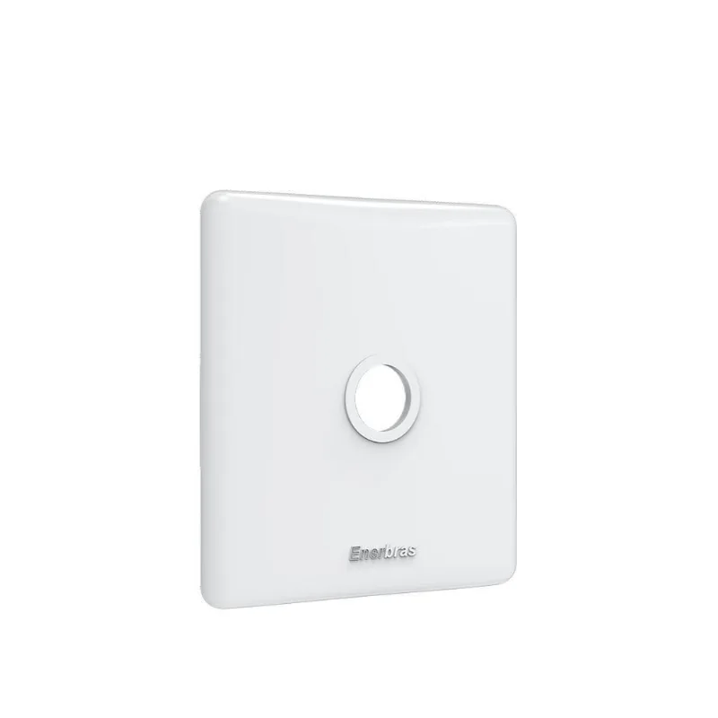 Placa de Saída de Fio 4x4 311-E2 com Superfície Polida Branco Enerbras