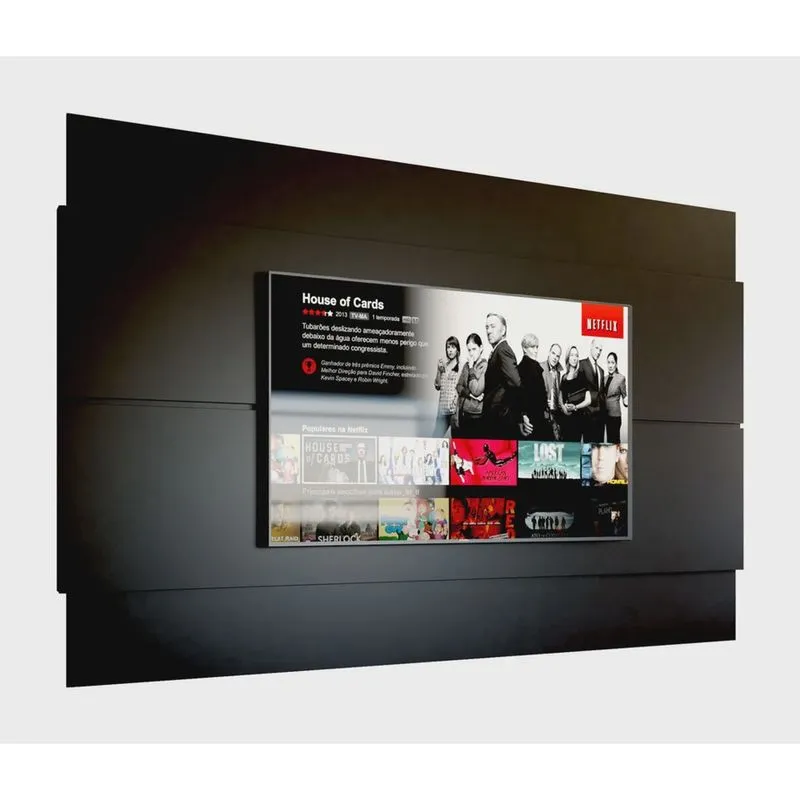 Painel para TV Wall/Limit 2.2 Preto - MoveisAqui