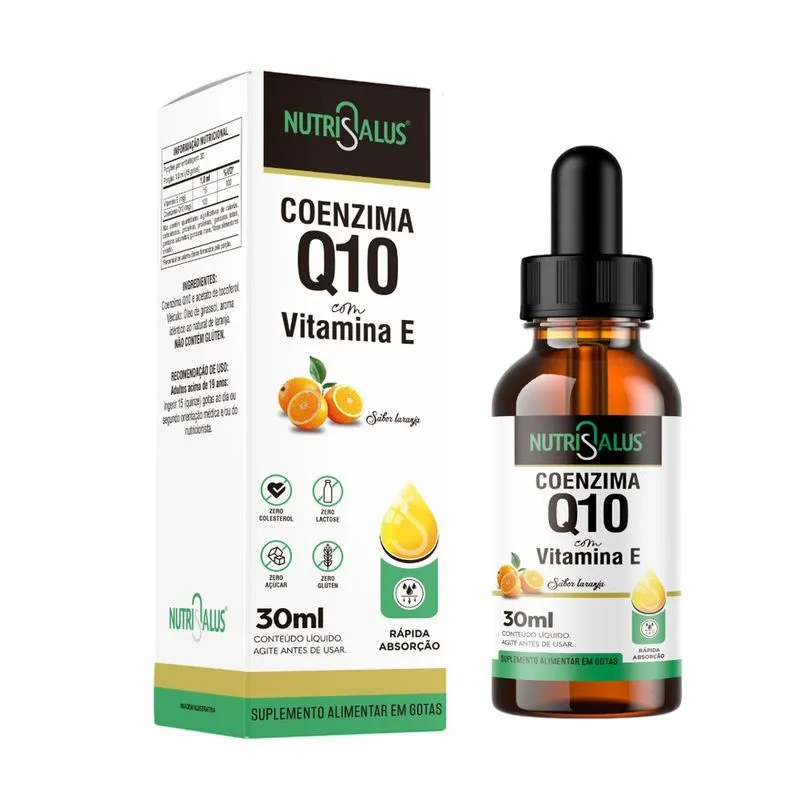 Coenzima Q10 30ml Com Vitamina E Nutrisalus Gotas