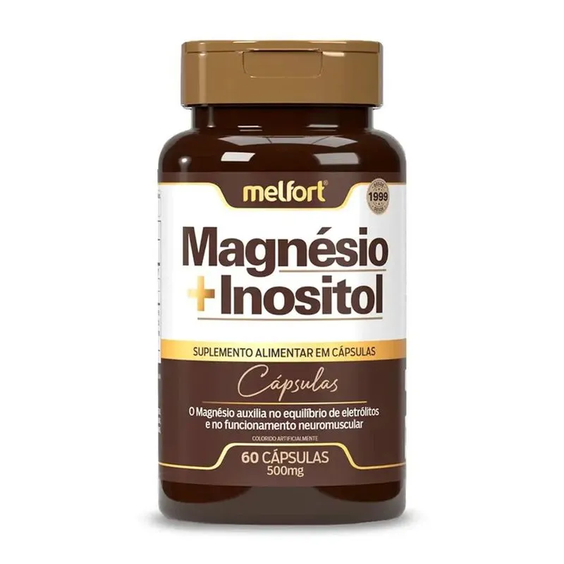 Magnésio + Inositol 500mg 60 Cápsulas - Melfort