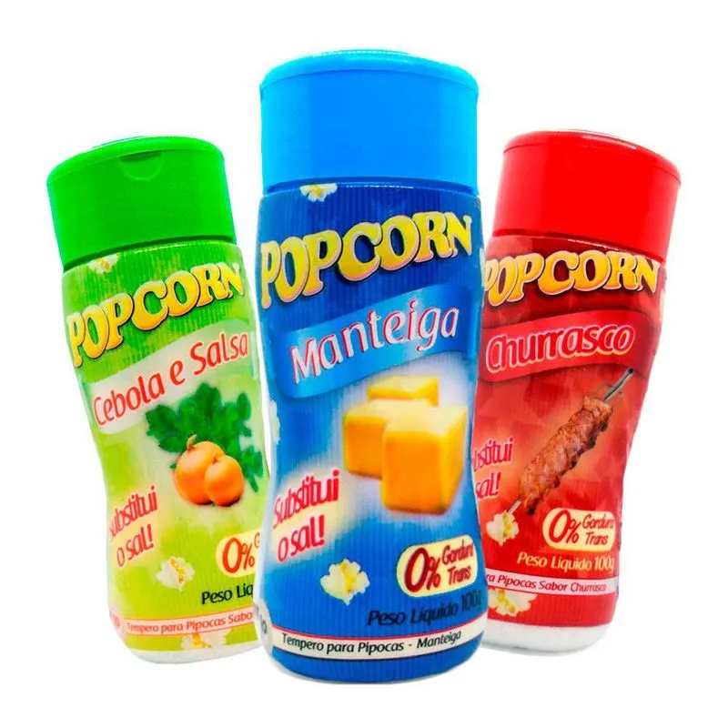 Popcorn - Cebola E Salsa, Churrasco E Manteiga Combo Nº 1