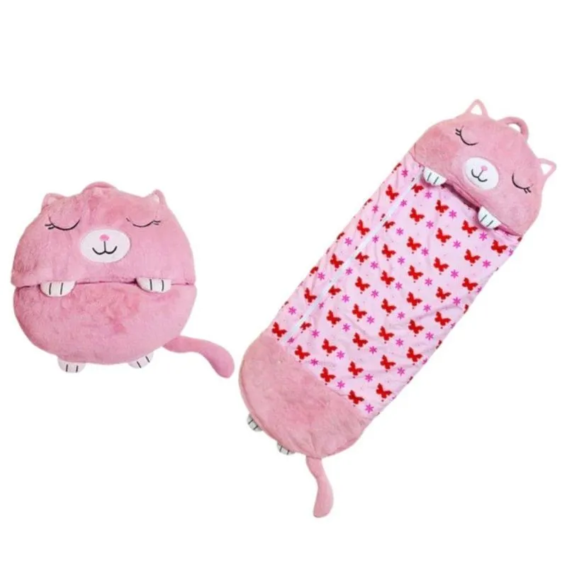 Saco De Dormir Fluffaluff Pets - Gato 135x50cm Rosa