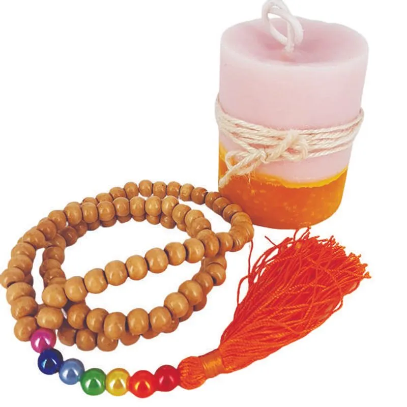 Kit Presente Zen Vela Vegan E Japamala Embalado Presente