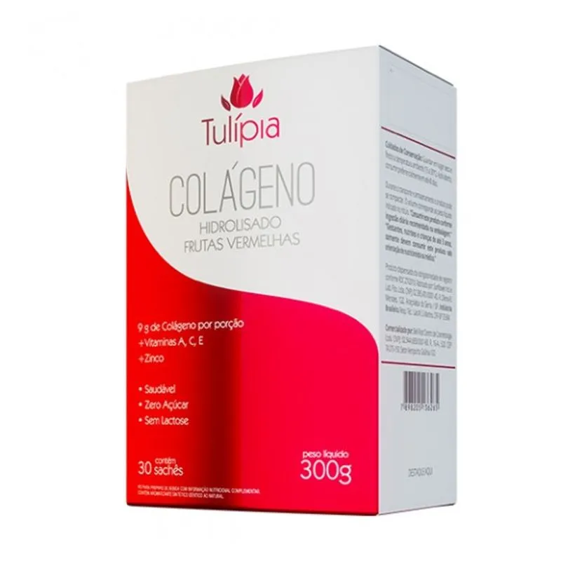 Colágeno Hidrolisado 30 Sachês 300gr Tulipia