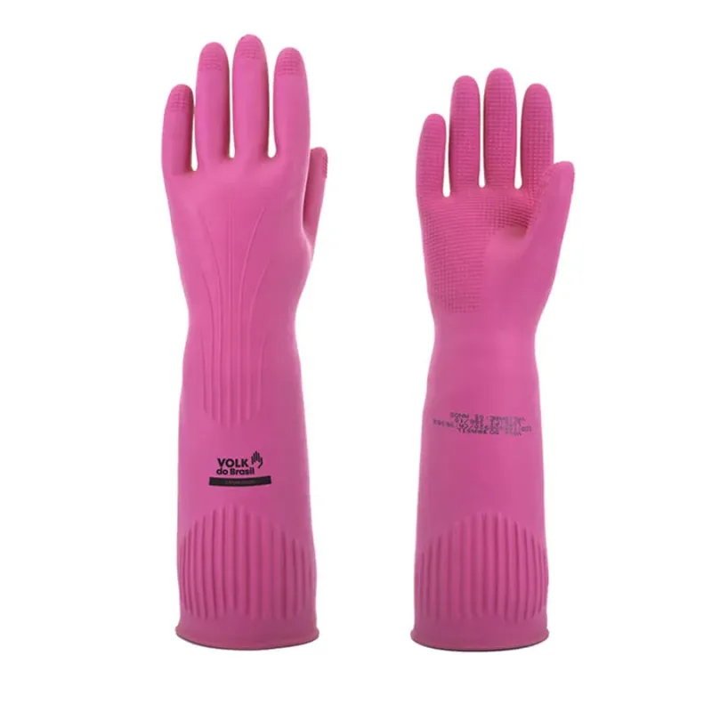 LUVA LÁTEX RANHURADA ROSA TAM. M | 105008920 | CA 36368