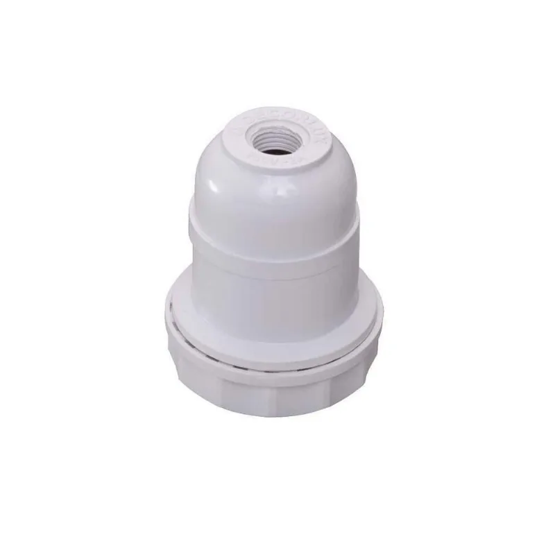 Soquete Para Abajur Termoplástico Com Rosca Branco E27