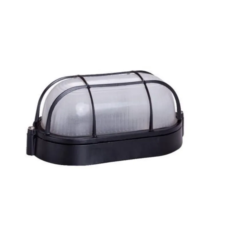 Luminária Tartaruga Oval Grade De Alumínio Cor Preta
