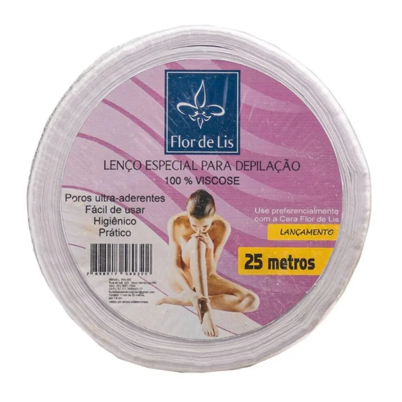 Rolo De Papel Para Depilação Flor De Lis 25m