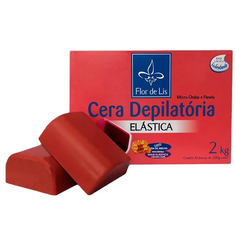 Cera Depilatória Elástica Quente Flor De Lis 2kg Morango