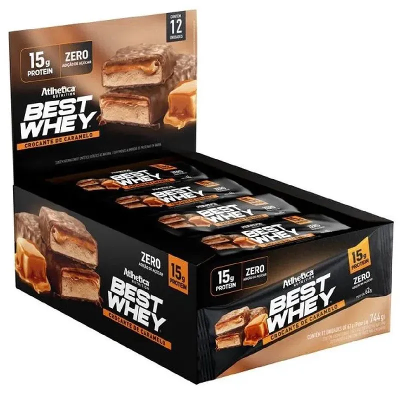 Best Whey Bar 15g De Proteína 12 Un. 62g (744g) - Atlhetica