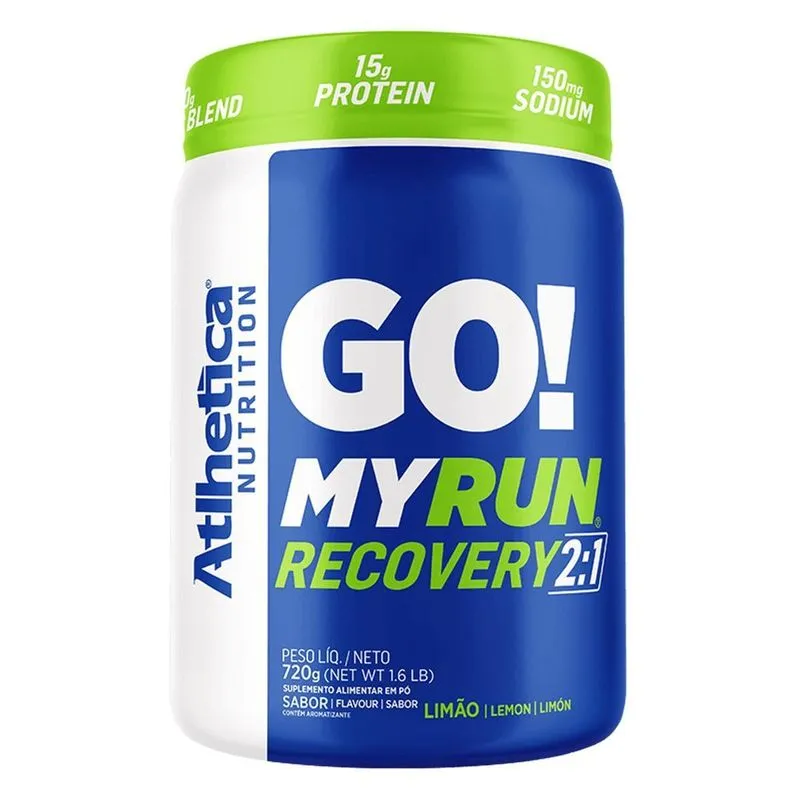 Go My Run Recovery 2:1 720g - Atlhetica - Sabor Limão