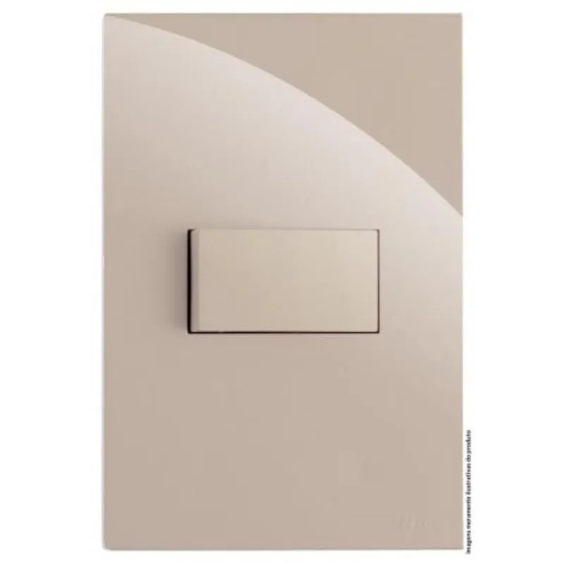 CJ INTERRUPTOR PARALELO HORIZONTAL 4X2 - RECTA AREIA GLOSS - BRG10959-2AR