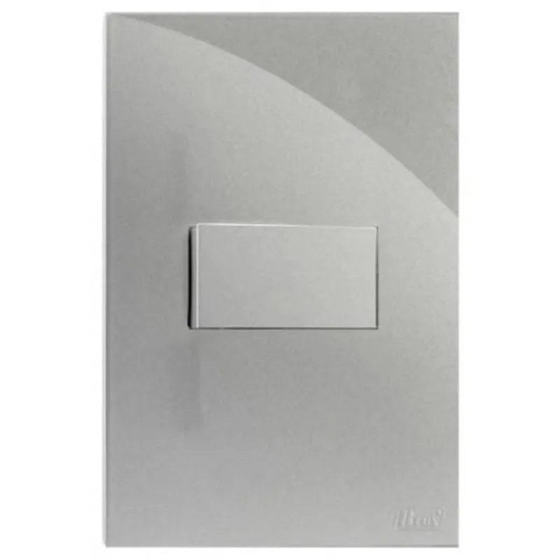 CJ INTERRUPTOR PARALELO HORIZONTAL 4X2 - RECTA PRATA GLOSS - BRG10960-6PR