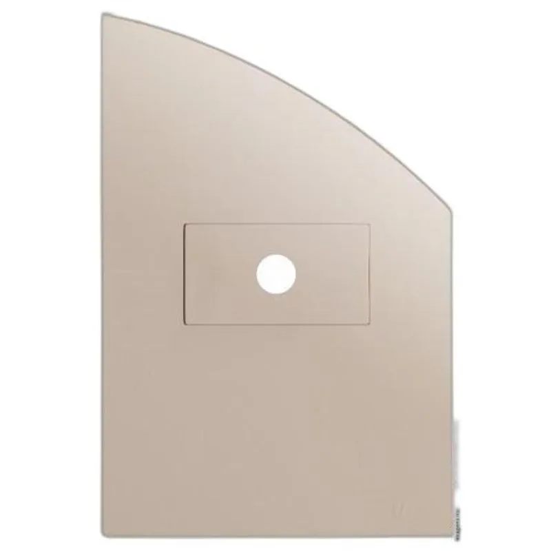 Cj Placa Furo Horizontal 4x2 - Recta Areia Gloss - Blux Home