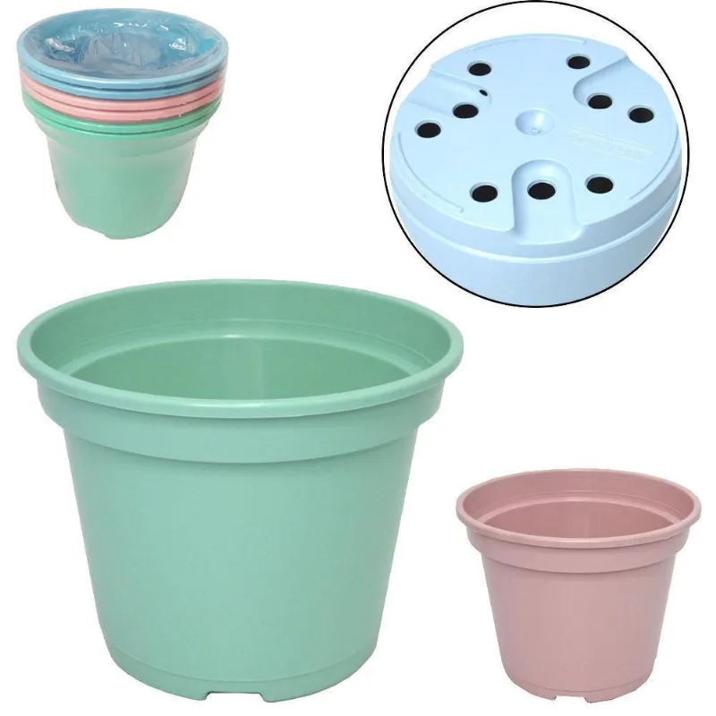 Vaso Redondo Plantio P6 Com 6 Pecas 5,5X6Cm De De Plastico