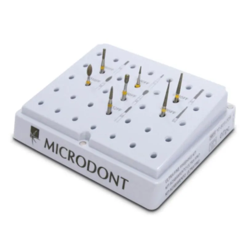 Kit De Pontas Diamantadas Acabamento Ultra Fina - Microdont