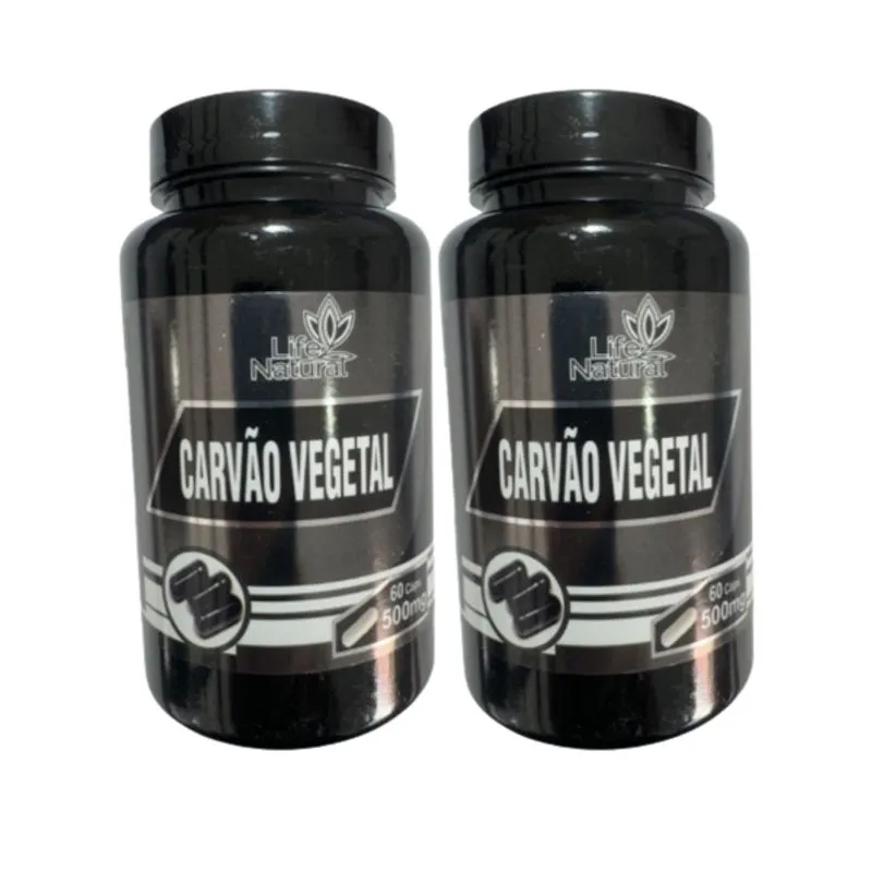 Kit 2 Carvão Vegetal - Life Natural - 60 Cápsulas
