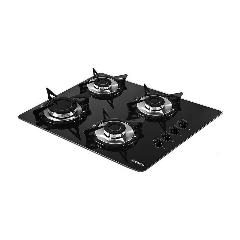 Cooktop 4 Bocas á Gás NV4 Inox Nardelli Preto - Bivolt