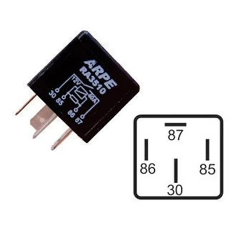 RA3510 RELÉ AUXILIAR 12V 40A QUANTUM E SANTANA APÓS 1991 4 TERMINAIS PARTIDA À ÁLCOOL AR CONDICIONAD