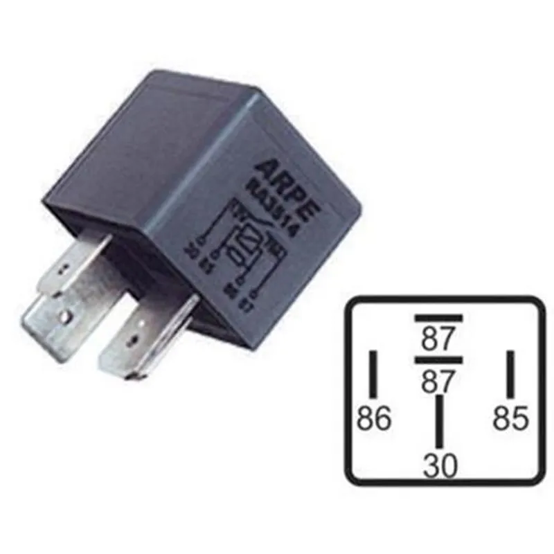 RA3514 RELÉ AUXILIAR 12V 70A ALÍVIO E CORTE DE CARGA NA PARTIDA RELÉ CENTRAL 4 TERMINAIS (2 LARGOS)