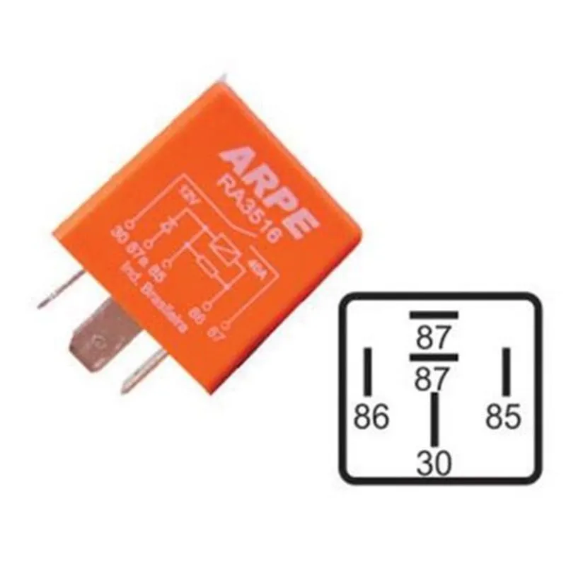 RA3516 RELÉ AUXILIAR 12V 40A ACIONAMENTO DA VENTOINHA DO AR CONDICIONADO 5 TERMINAIS GOL PARATI SAVE