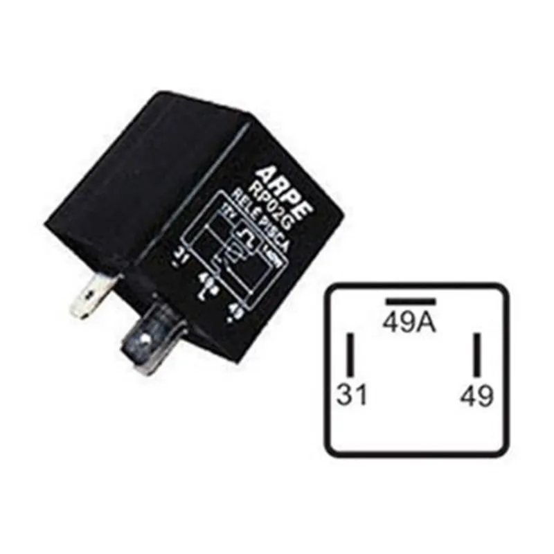 RP01 RELÉ DE PISCA FUNÇÃO DE PISCA COM DETECÇÃO DE LÂMPADA QUEIMADA Fornec: ARPE Qtd p/ Emb: 1 PEÇ